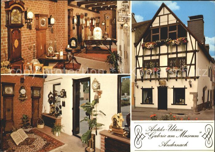 Andernach Rhein Rheinland-Pfalz Galerie am Museum antike Uhren