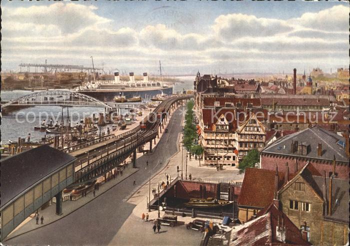 HAMBURG  CITY Hafen ueberseebruecke