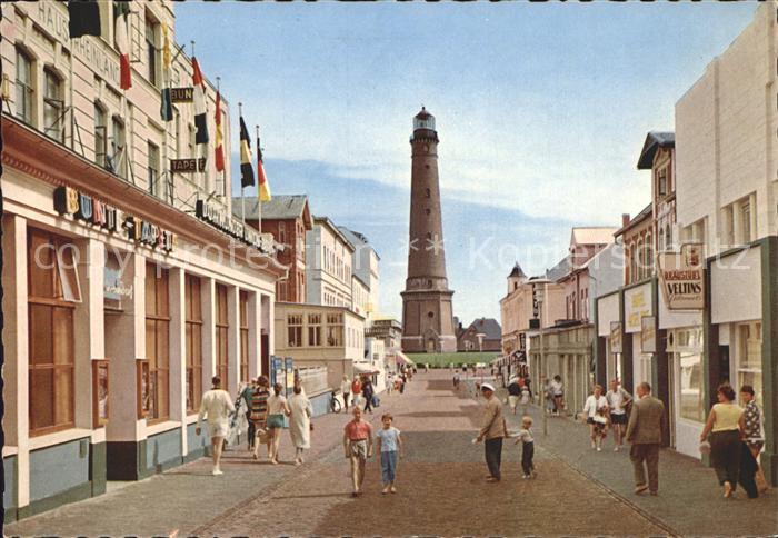 BORKUM Nordseebad Niedersachsen Strandstrasse Leuchtturm