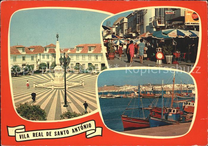 Vila Real de Santo António Monument Strassenpartie Fischereihafen