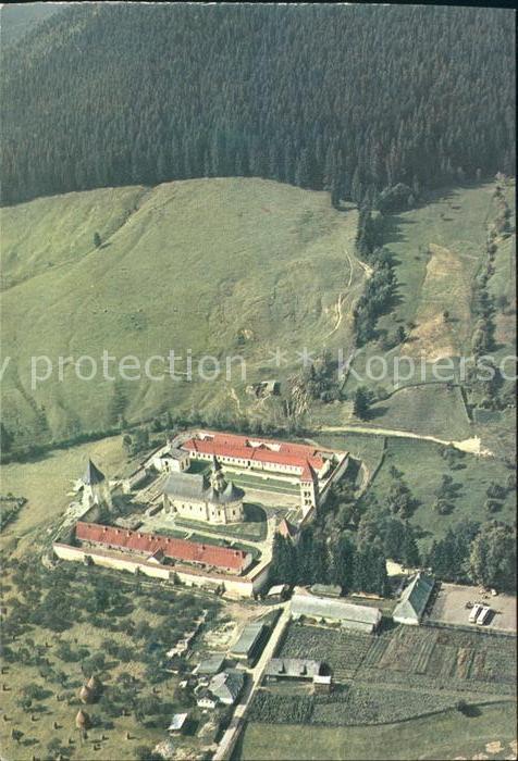 Rumaenien Kloster Putna Fliegeraufnahme