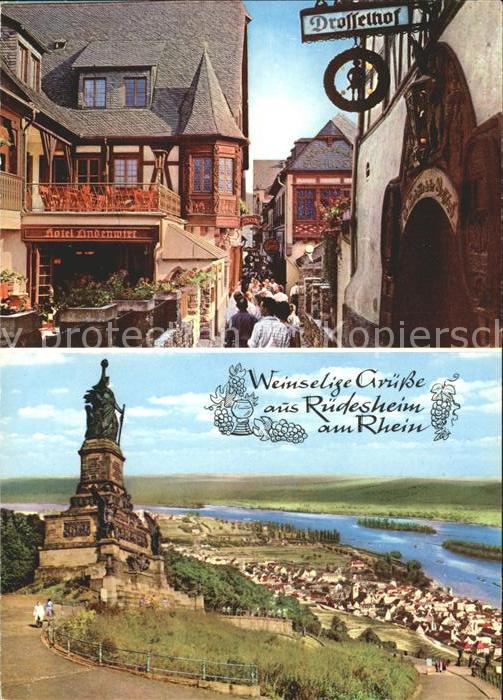 Ruedesheim Rhein Drosselhof Gasse Niederwald Denkmal