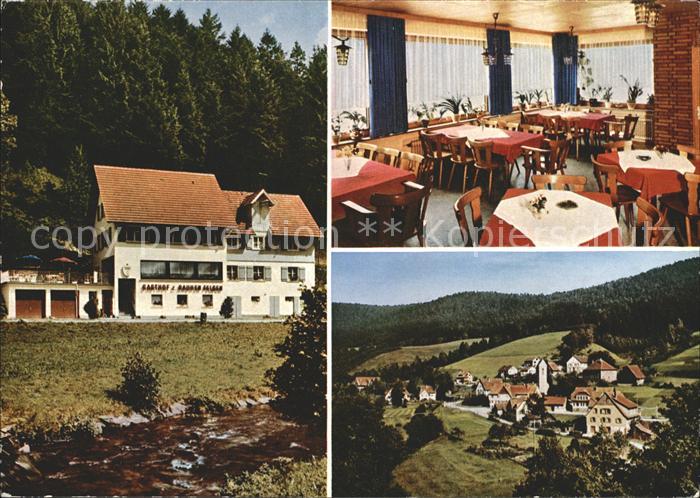 Reinerzau Gasthof zum rauhen Felsen Gastraum Ortsansicht