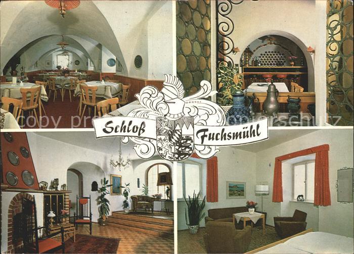 Fuchsmuehl Schloss Fuchsmuehl Hotel Restaurant Gaststube Kaminzimmer