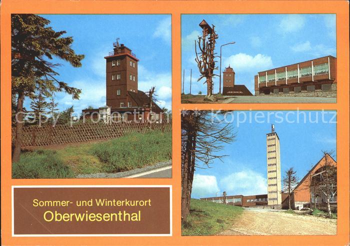 Oberwiesenthal Erzgebirge Wetterwarte HO Gaststaette Fichtelberghaus Aussichtstu