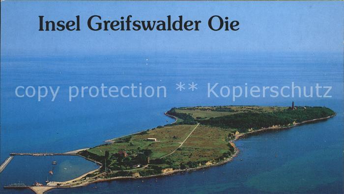 Greifswald Mecklenburg Vorpommern Insel Greifswalder Oie mit Leuchtturm Fliegera