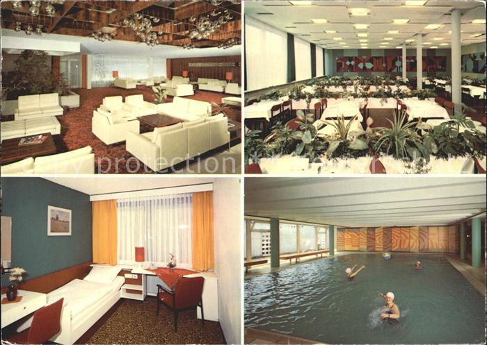 Bad Homburg Sanatorium Wicker Halle Speisesaal Zimmer Hallenbad