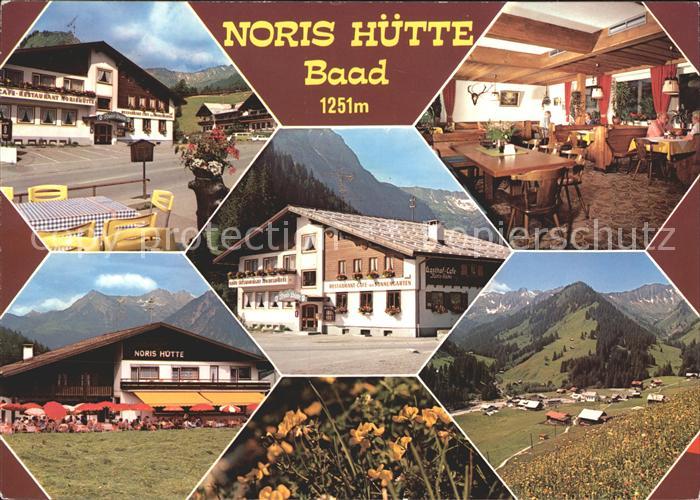 Baad Mittelberg Kleinwalsertal Cafe Noris Huette Teilansichten