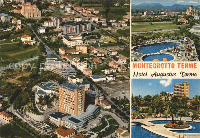 Montegrotto Terme mit Hotel Augustus Terme Fliegeraufnahme