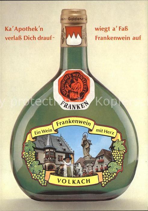 Volkach Frankenwein Flasche