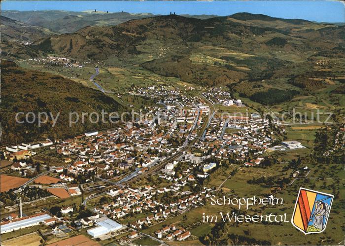 Schopfheim im Wiesental Fliegeraufnahme