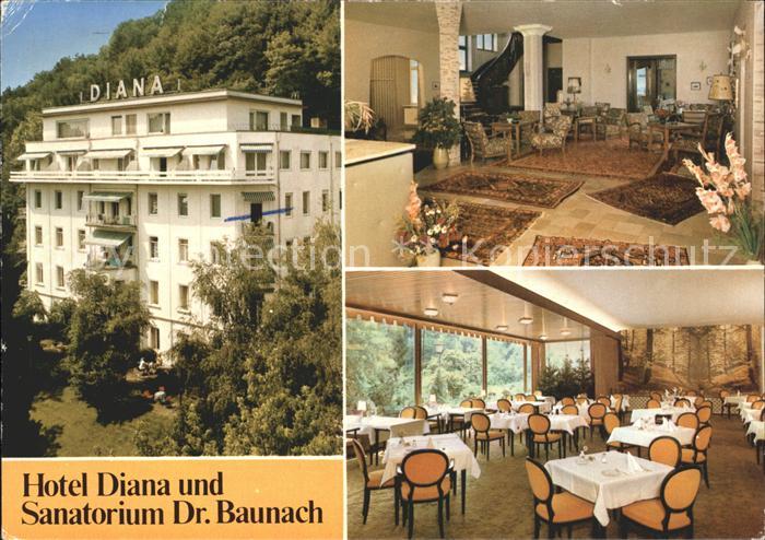 Bad Kissingen Hotel Diana und Sanatorium Dr Baunach Speisesaal Foyer