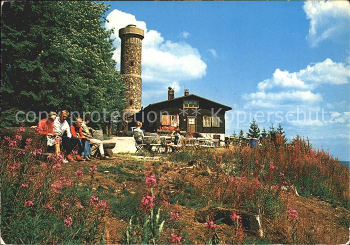 Herzberg Harz Wanderhuette Grosser Knollen Aussichtsturm
