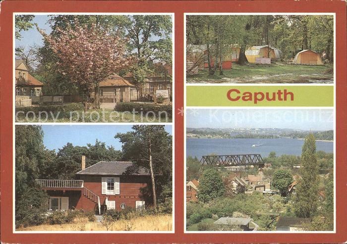Caputh Schloss Campingplatz Einsteins Landhaus Blick vom Kraehenfels
