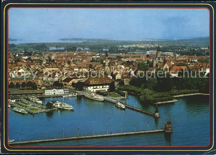 Konstanz Bodensee Hafen Fliegeraufnahme