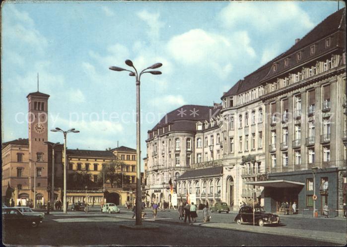 ERFURT  CITY Bahnhofsplatz mit HO Hotel Erfurter Hof