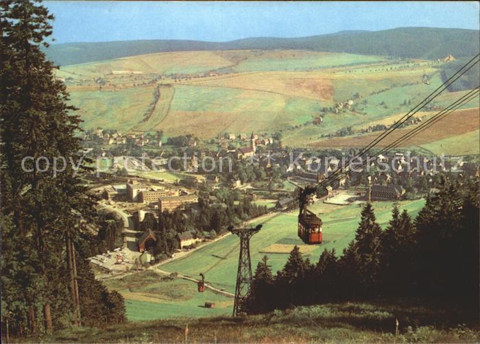 Oberwiesenthal Erzgebirge Totalansicht Seilbahn