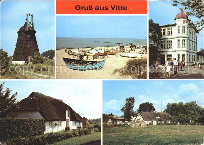 Vitte Windmuehle Strand FDGB Heim Zur Ostsee Rohrgedecktes Haus Ortsmotiv