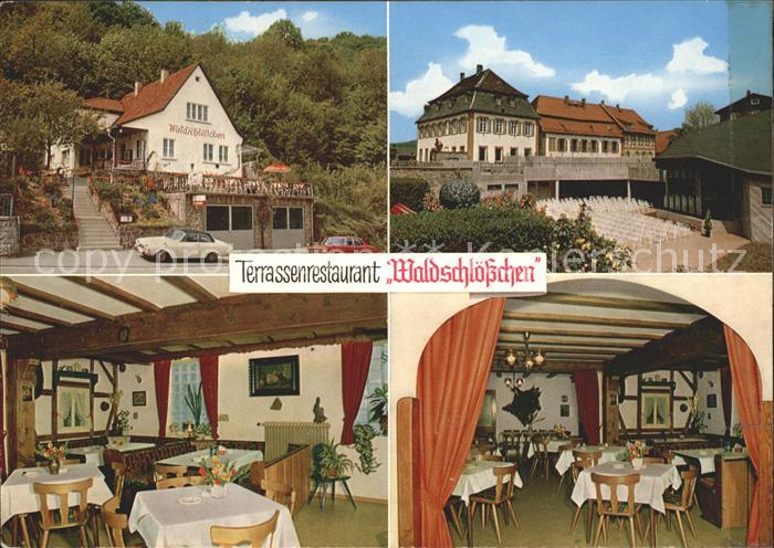 Lindenfels Odenwald Terrassenrestaurant Waldschloesschen Gastraeume