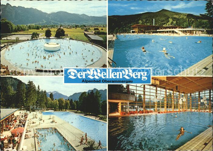 OBERAMMERGAU Bayern Der WellenBerg Rundbecken Freibecken Heisssprudelbecken Hall