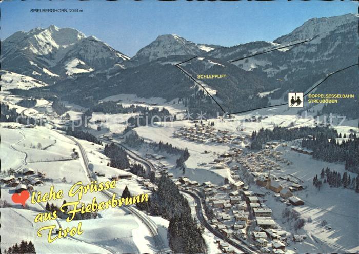 Fieberbrunn Tirol Totalansicht mit Spielberghorn