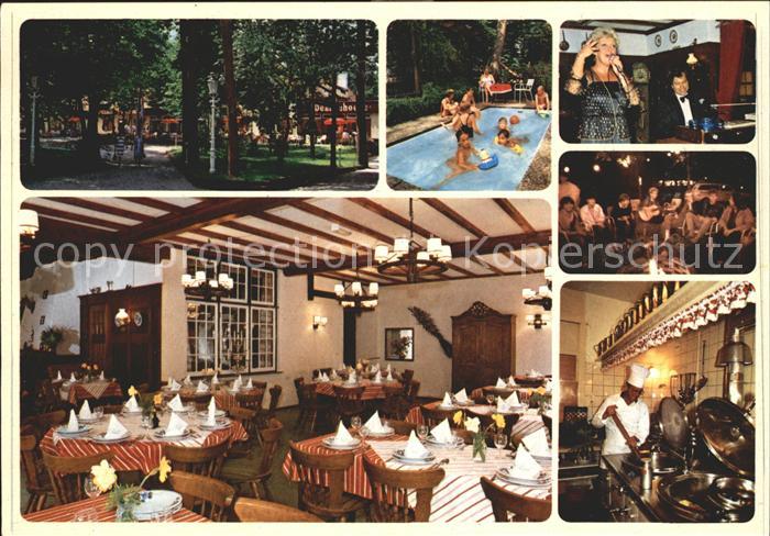 Nunspeet Hotel Dennenhoeve Speisesaal Kueche Musiker Swimmingpool