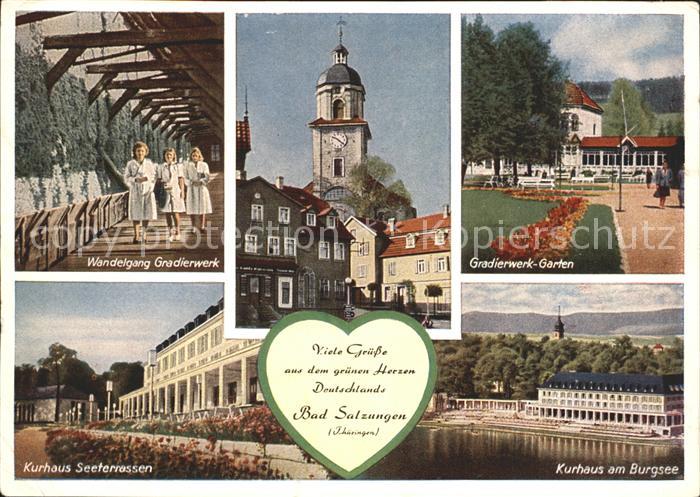 Bad Salzungen Wandelgang Gradierwerk Kirche Garten Kurhaus Seeterrassen Kurhaus