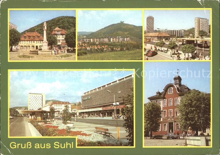 Suhl Thueringer Wald Waffenschmiedbrunnen Ringberghaus Wilhelm Pieck Str Rathaus