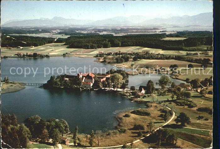 Seeon-Seebruck Inselschloss Fliegeraufnahme