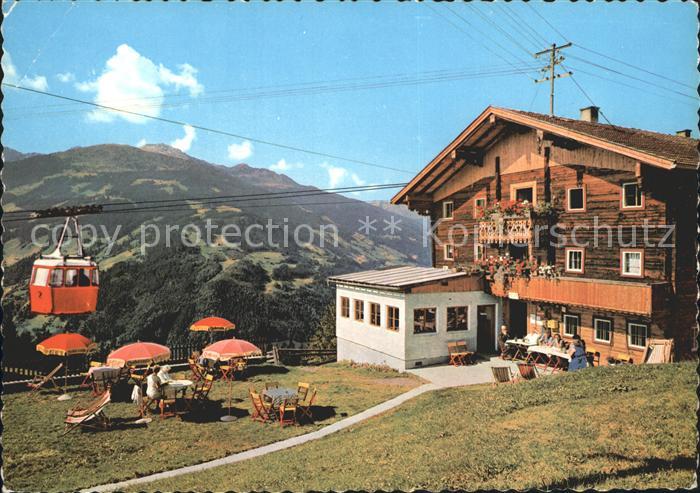 Zell Ziller Tirol Grindl Alm Gasthof Enzian Sepp Terrasse Seilbahn