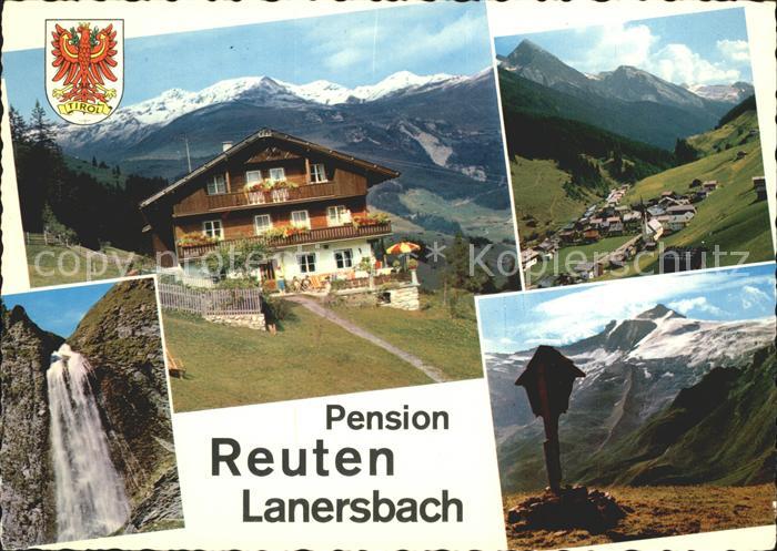 Lanersbach Pension Reuten Panorama Wasserfall Wegekreuz