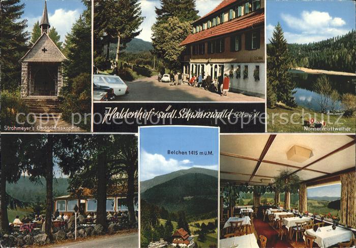 Neuenweg Gasthof Haldenhof Strohmeyers Gedaechtniskapelle Nonnenmattweiher Belch