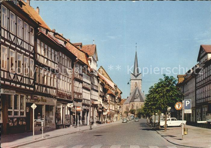 Duderstadt Niedersachsen Marktstrasse mit St Servatius Kirche