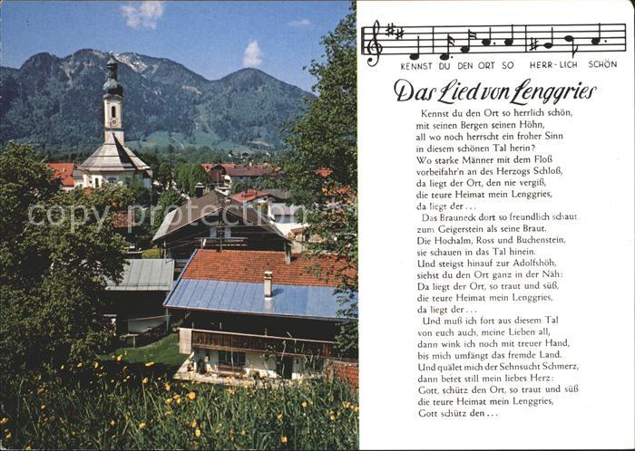 Lenggries Ortsblick Lenggrieser Lied