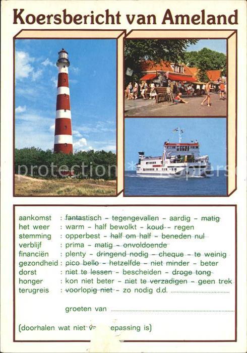 Ameland Leuchtturm Camping Faehre