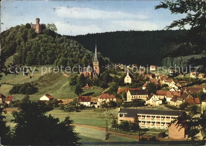 Hohenecken Ortsansicht Kirche Schloss
