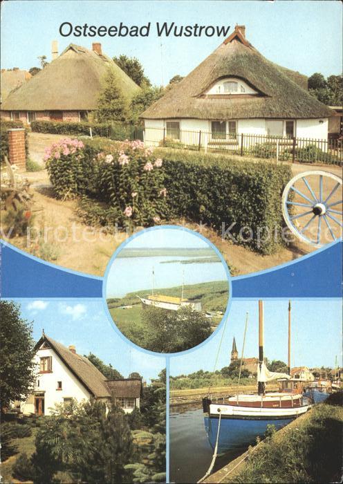 Wustrow Ostseebad Rohrdachhaeuser Neue Strasse Hafen