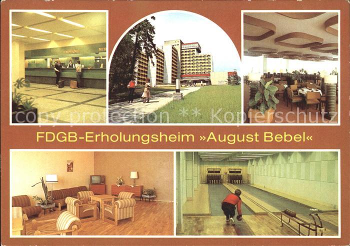 Friedrichroda Erholungsheim August Bebel Fernsehraum Kegelbahn