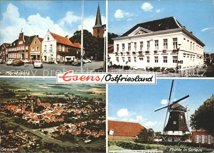 Esens Marktplatz Rathaus Muehle Seriem