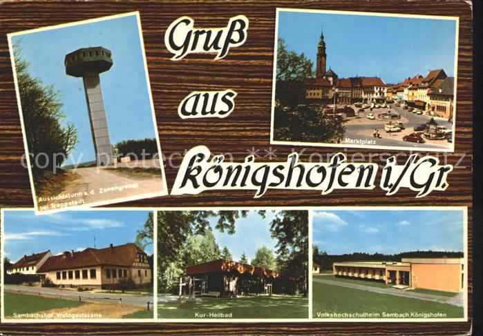 Koenigshofen Bad Aussichtsturm Zonengrenze Sambachshof Waldgaststaette Kurheilba