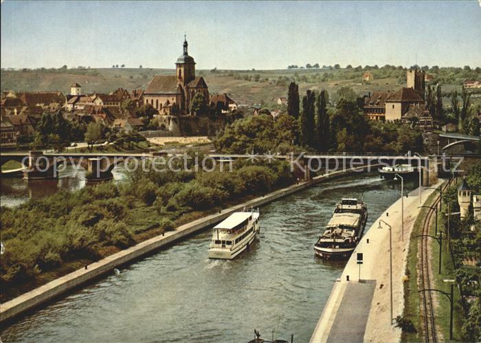 Lauffen Neckar Motorschiff Kirche Bruecke