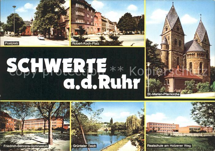 Schwerte Postplatz Robert Koch Platz St Marien Pfarrkirche
