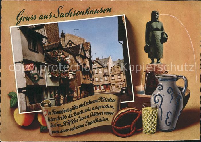 Sachsenhausen Frankfurt Brunnen Brezel