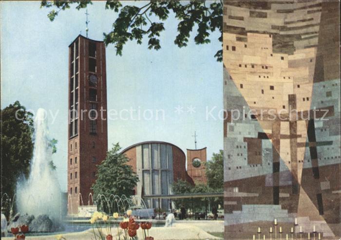 Muenchen Bayern Evangelische Matthaeuskirche Marmormosaik