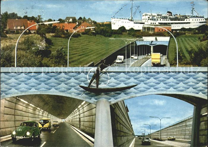 Rendsburg Schleswig-Holstein Strassentunnrl Nord-Ostsee-Kanal