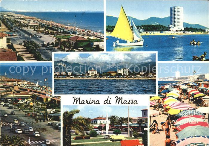 Marina di Massa Strand Segelboot Promenade