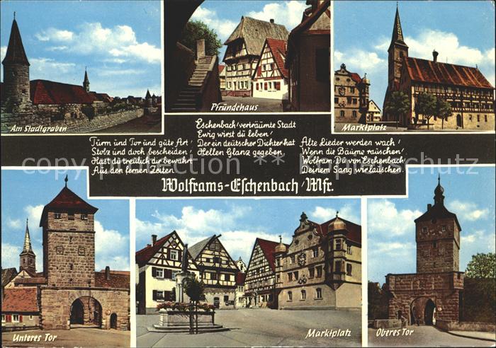 Wolframs-Eschenbach Marktplatz Pfruendehaus Stadtgraben