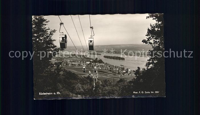 Foto Zeitz F.G. Nr. 3507 Seilbahn Ruedesheim am Rhein