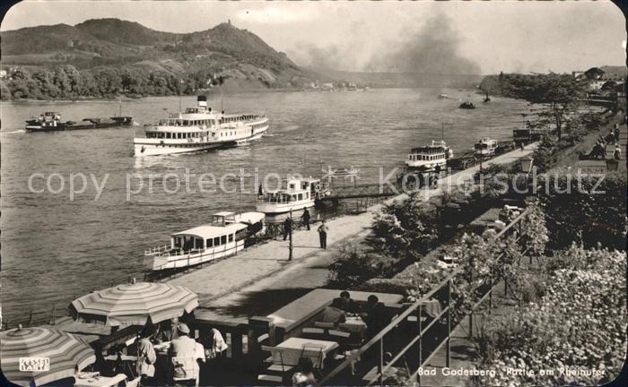 Dampfer Seitenrad Bad Godesberg Rheinufer