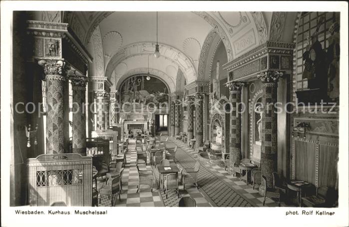 Foto Kellner Rolf Nr. 4030 Wiesbaden Kurhaus Muschelsaal